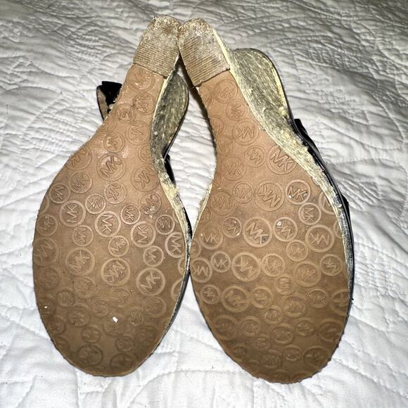 Michael Kors black wedge sandals size 6 M - Picture 3 of 9